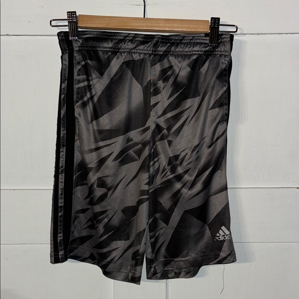 Adidas Boys Black and Grey Athletic Shorts